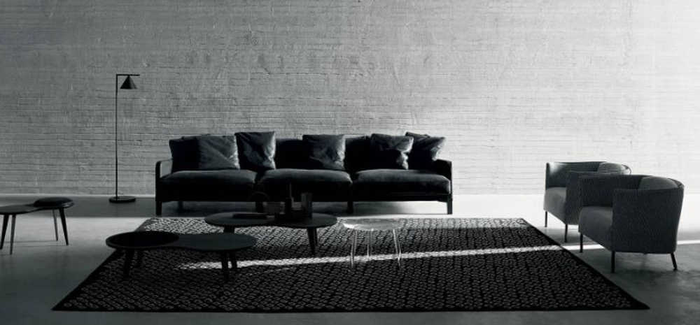 Диван Duma XL LIVING DIVANI кожа/grafit 2200х1020х760h