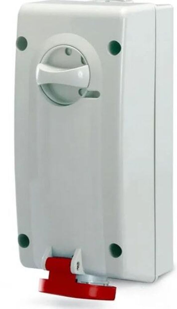 Розетка настенная с механической блокировкой и боковым расположением разъема артикул DIS5603287 IP44 32А 3P+E+N 400В