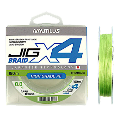 Шнур Nautilus X4 Jig Braid Chartreuse 150м -
