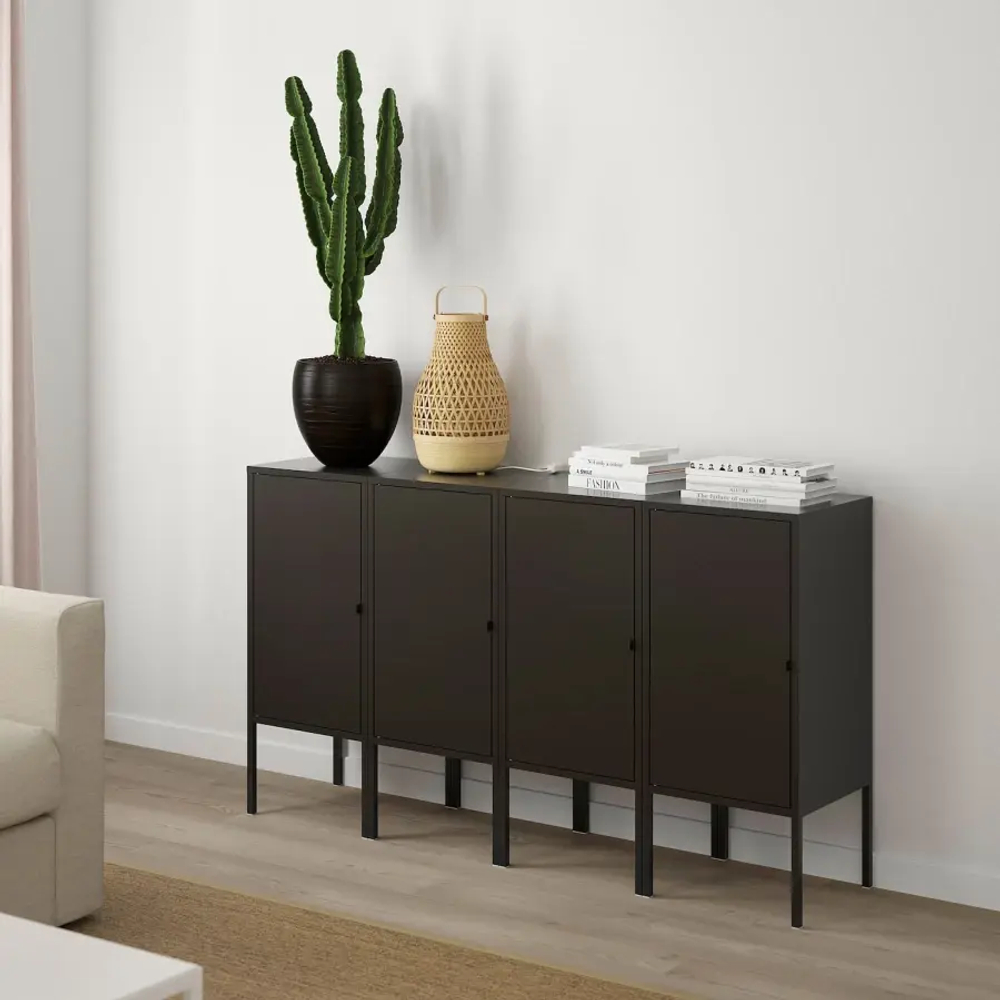 Книжный шкаф - LIXHULT IKEA/ ЛИКСГУЛЬТ ИКЕА,  82х140 см, черный