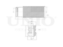 Комплект пыльник и отбойник UNIO DUC-50091