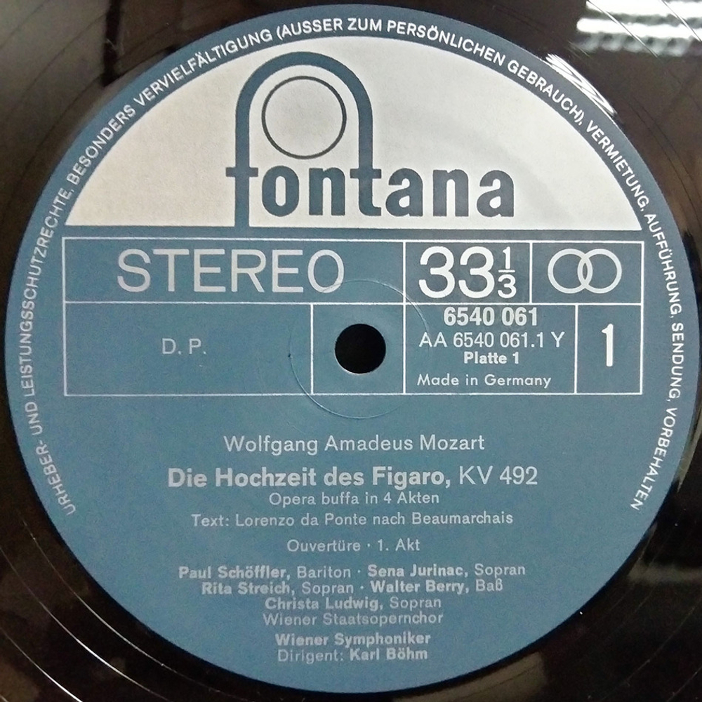 Karl Bohm / Mozart: Die Hochzeit Des Figaro (3LP)