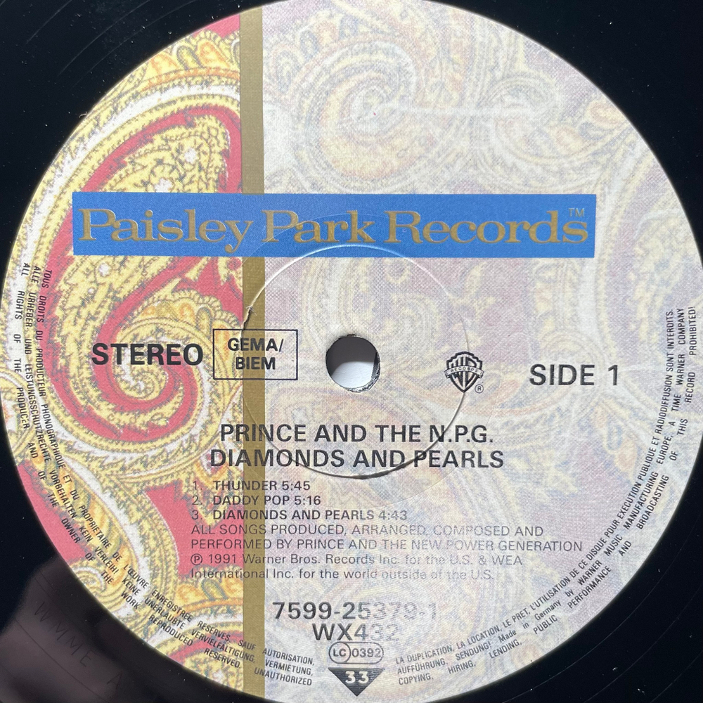 Prince & The New Power Generation - Diamonds And Pearls 2LP (Германия 1991г.)