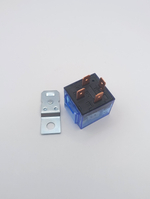 Реле универсальное автомобильное 12V 4 конта 100А с индикатором, с кронштейном, прозрачное