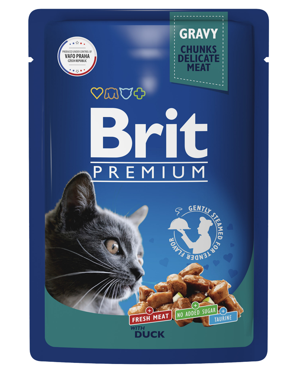 Brit Premium Adult Cat Утка в соусе 85гр.