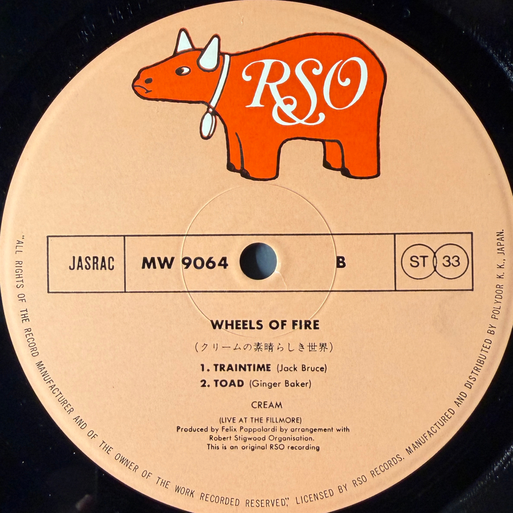 Cream ‎– Wheels Of Fire 2LP (Япония 1975г.)Т