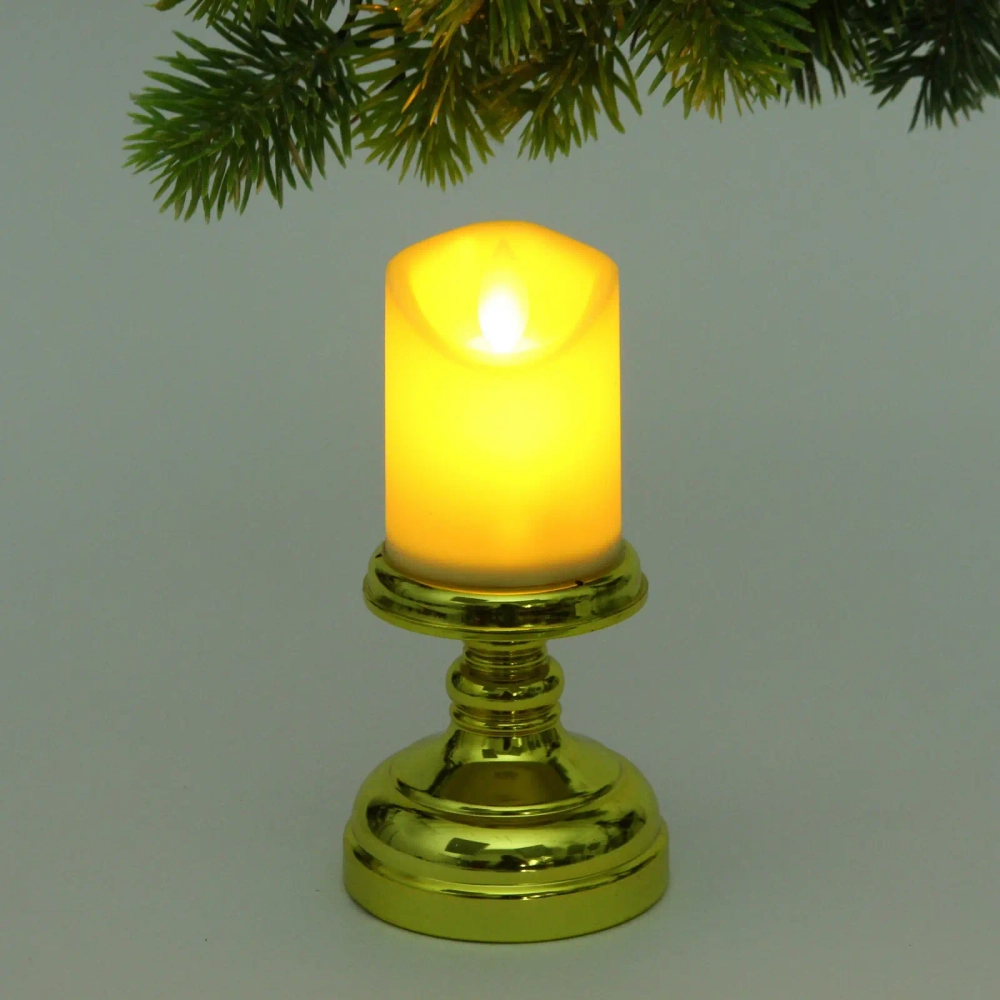 Сувенир с подсветкой «Свеча - Шик» 7,5*15 см (работает от батареек 3 ААА)