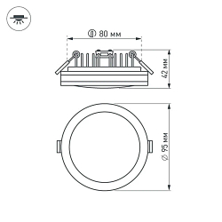 Светодиодная панель LTD-95SOL-10W Warm White (Arlight, IP44 Пластик, 3 года) 017985