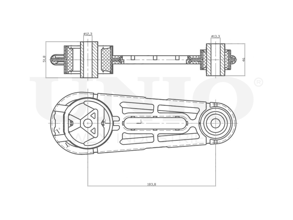 Опора двигателя передняя левая UNIO RMP-15087