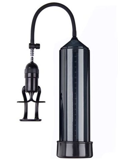 Чёрная вакуумная помпа Eroticon PUMP X3 с ручным насосом (Цвет: черный)