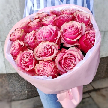 Букет из 17 роз сорта «WILD ESPERANCE» (Эквадор 60 см)