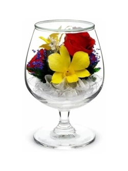 натуральные цветы в стекле, вакуум 07.08