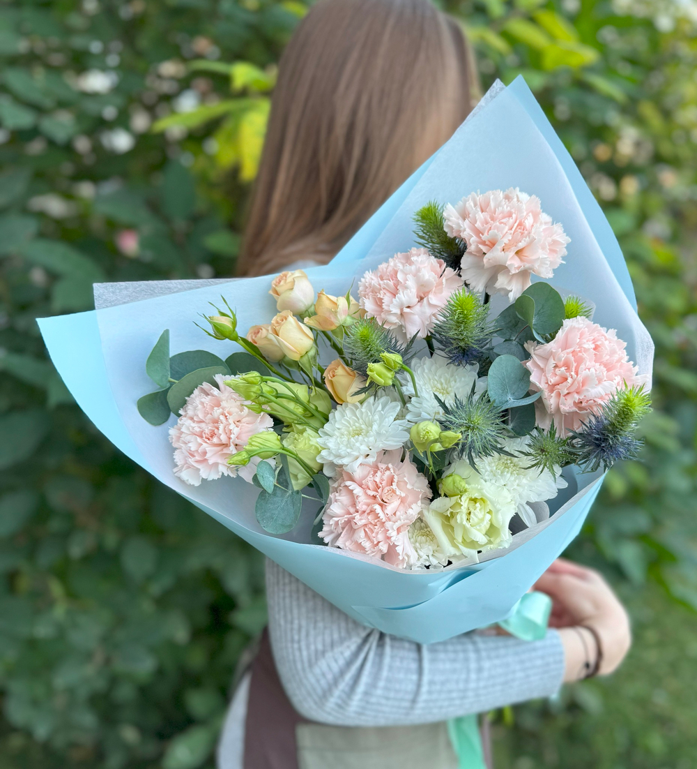 Букет цветов Ёжик в тумане