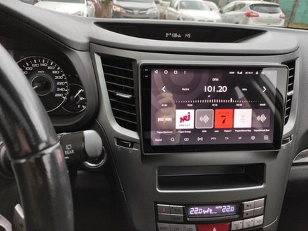 Магнитола для Subaru Legacy 5, Outback 4 2009-2014 (левый руль, рамка черная) - FarCar DX061M монитор 9.5" IPS на Android 13, 4+64Гб, CarPlay