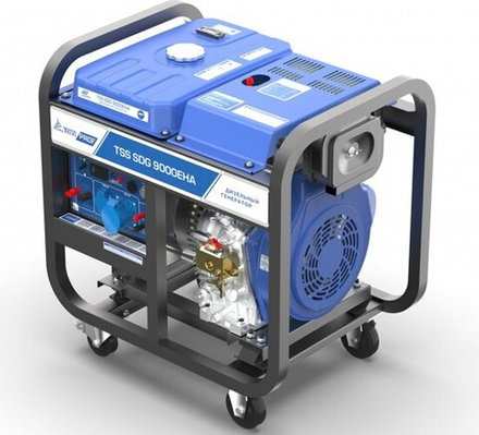 Генератор дизельный с воздушным охлаждением ТСС SDG 9000 EHA открытая 100035