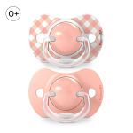 Набор физиологических пустышек Suavinex Wild розовый, 0-6 мес, 2 шт