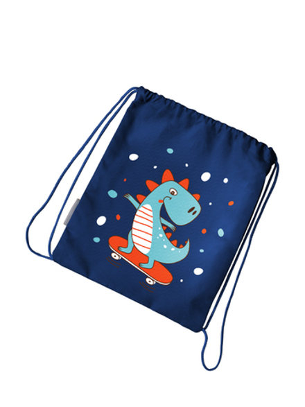 Мешок в садик 33х40, Динозавр (синий)