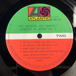 Винтажная виниловая пластинка LP The Modern Jazz Quartet Concert In Japan Vol.1 (Япония 1975) (Без Оби)