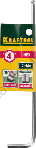 KRAFTOOL Industrie HEX 4, Длинный имбусовый ключ (27437-4)