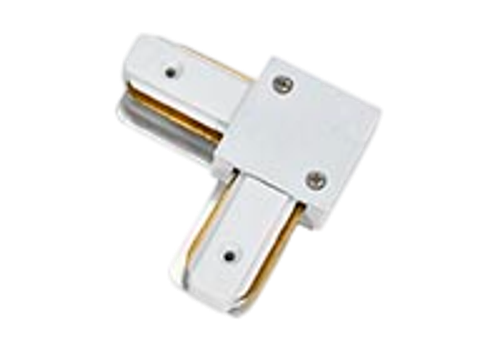 Однофазный коннектор 220V L-образный, белый, 69*69 мм, 100 шт/кор