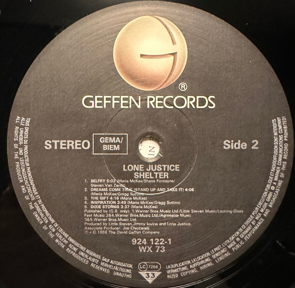 Lone Justice - Shelter (Германия 1986г.)