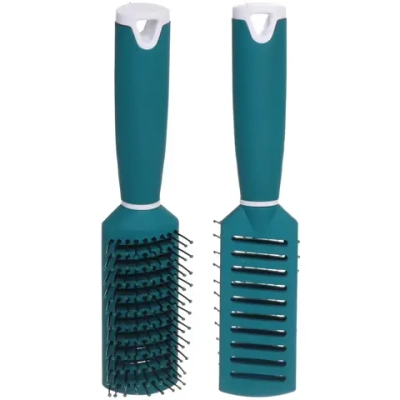 Расческа массажная «Bella's Beauty room», вентиляционная, цвет темно-бирюзовый, 22*4,5см
