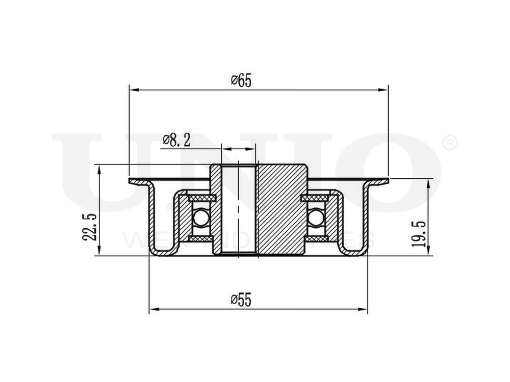 Ролик натяжной ремня ГРМ UNIO TNS-10177