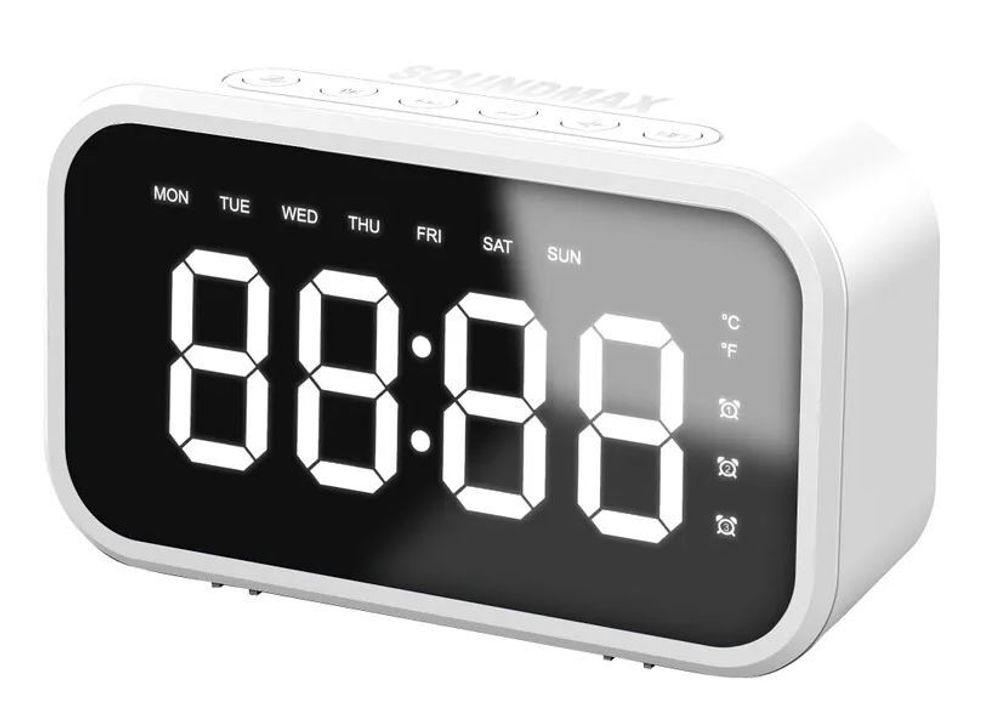 Радиочасы Soundmax SM-1511B(белый)