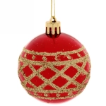 Новогодние шары 6 см (набор 3 шт) «Зимний узор», микс