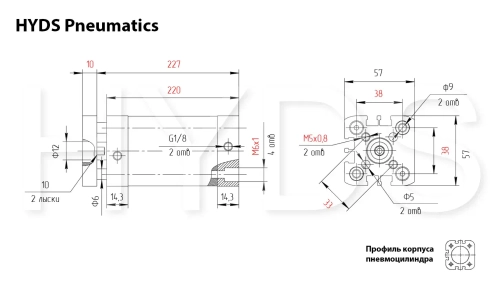 ADNGF-40-175-P-A Пневмоцилиндр
