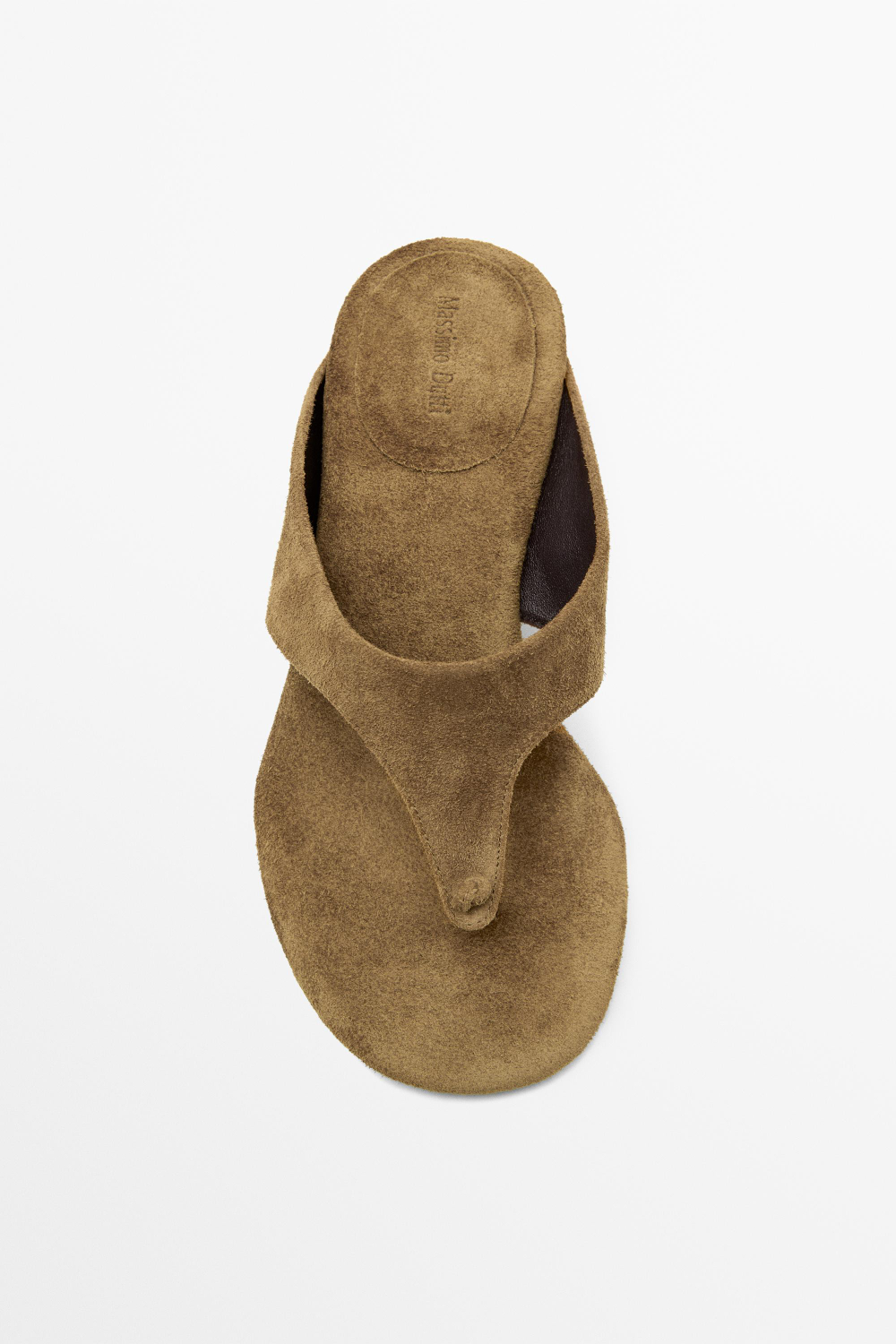 Massimo Dutti Босоножки на каблуке с узлом, цвет верблюжьей шерсти