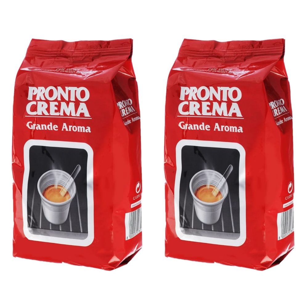 Кофе в зернах Lavazza Pronto Crema, 1 кг, 2 шт