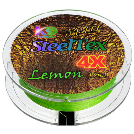 Шнур плетеный KYODA SteelTex green 4X d-0,16мм L-150м лимон 7,80кг