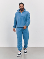 Свитшот "half zip" флисовый (голубой)