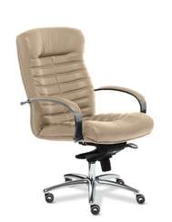 Кресло для руководителя Orion Chrome B бежевая кожа