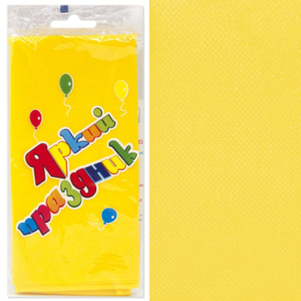 Скатерть одноразовая Желтая 120*140 см.