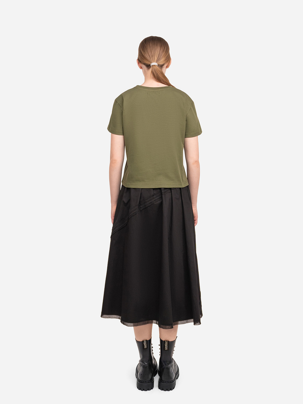 Футболка женская "Мох". Зеленая