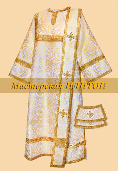 Диаконский стихарь с ДВОЙНЫМ ОРАРЕМ из шелка.