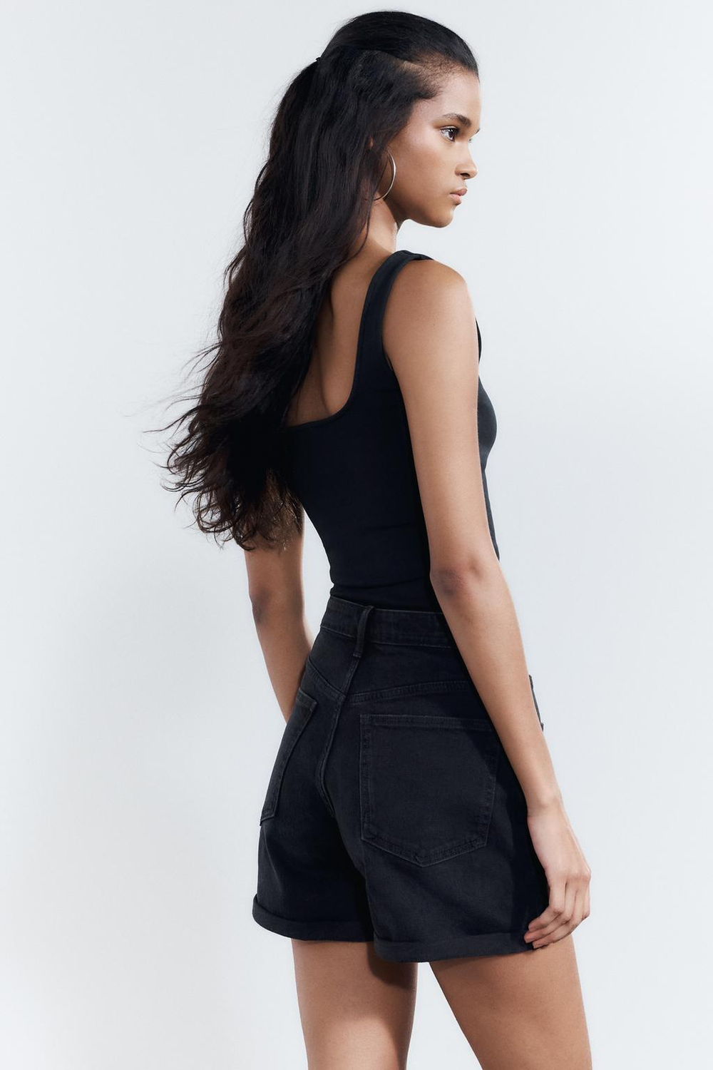 Шорты trf mom fit с высокой посадкой