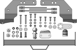 Фаркоп Motodor для Toyota Land Cruiser 200 (кроме версий Excalibur и Executive), Lexus LX (хром. Шар)(паспорт и сертификат в комплекте)(без электрики) 92503-FE