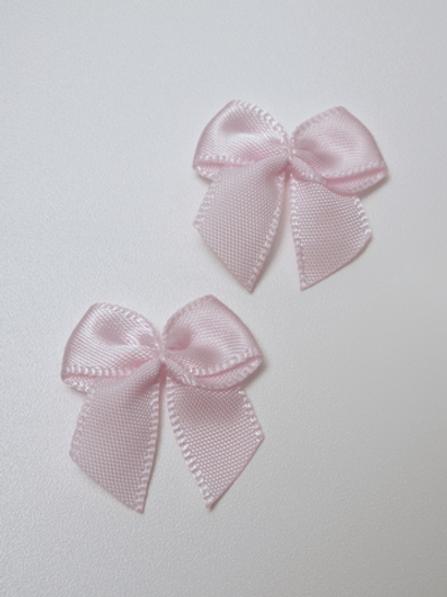 Бантик пришивной нежно-розовый 2,5 см