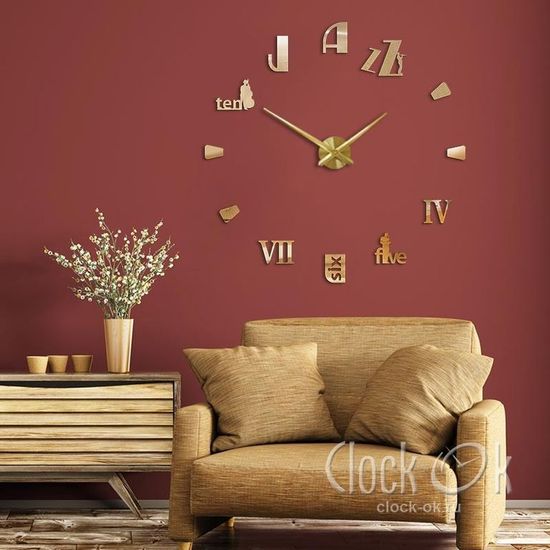 Настенные 3D часы Jazz