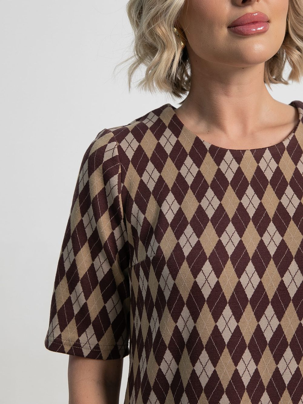 Платье трикотажное Лорейн (бежево-коричневое) П15189-25М LT Collection