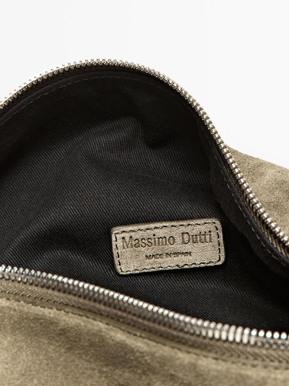 Massimo Dutti Сумка-саквояж West из натуральной кожи, серо-коричневый