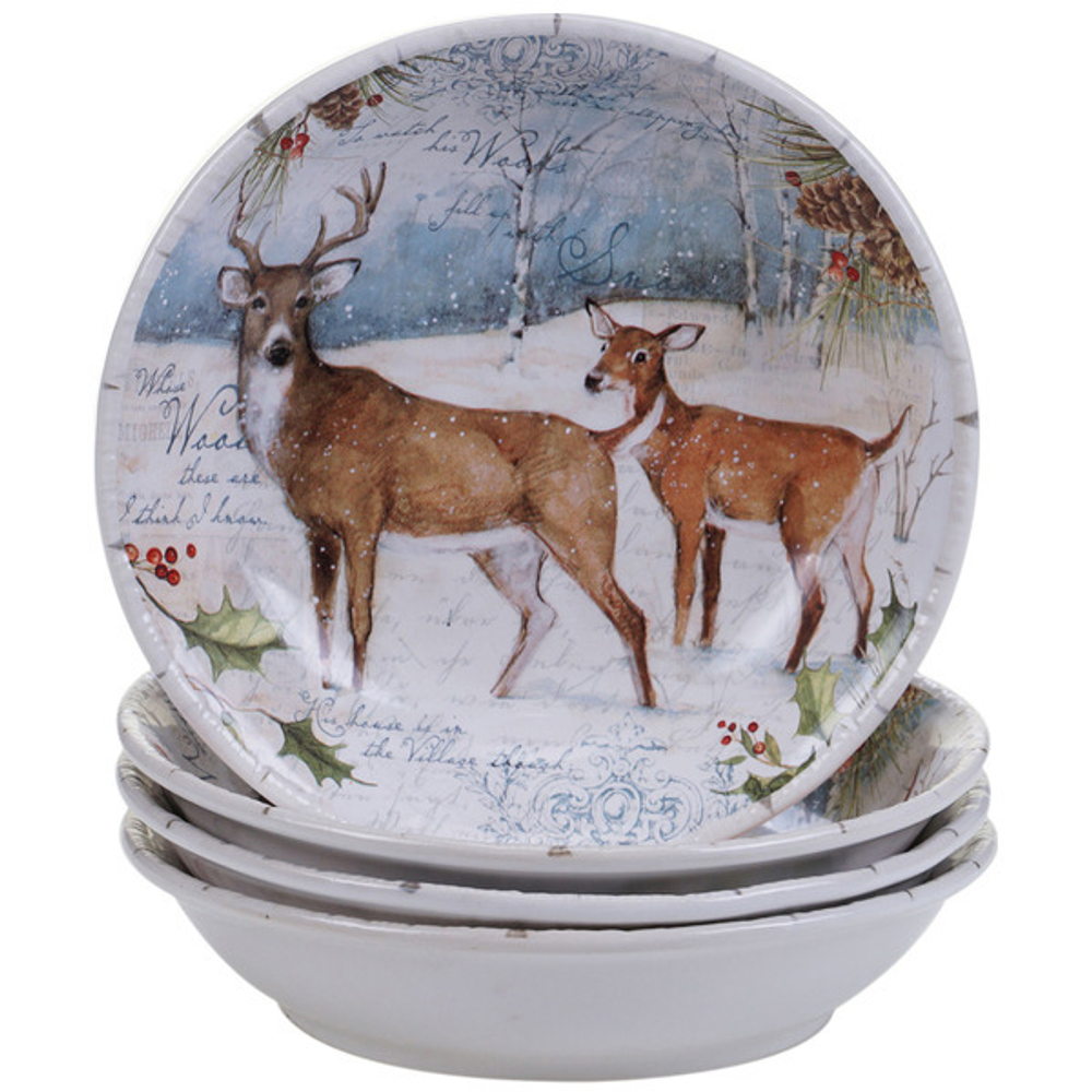 Тарелка обеденная Certified Int. Зимний домик 23см