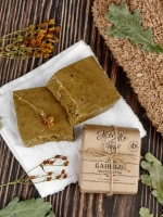 Пихтовое мыло с маслом виноградной косточки, розовой глиной и молотыми травами