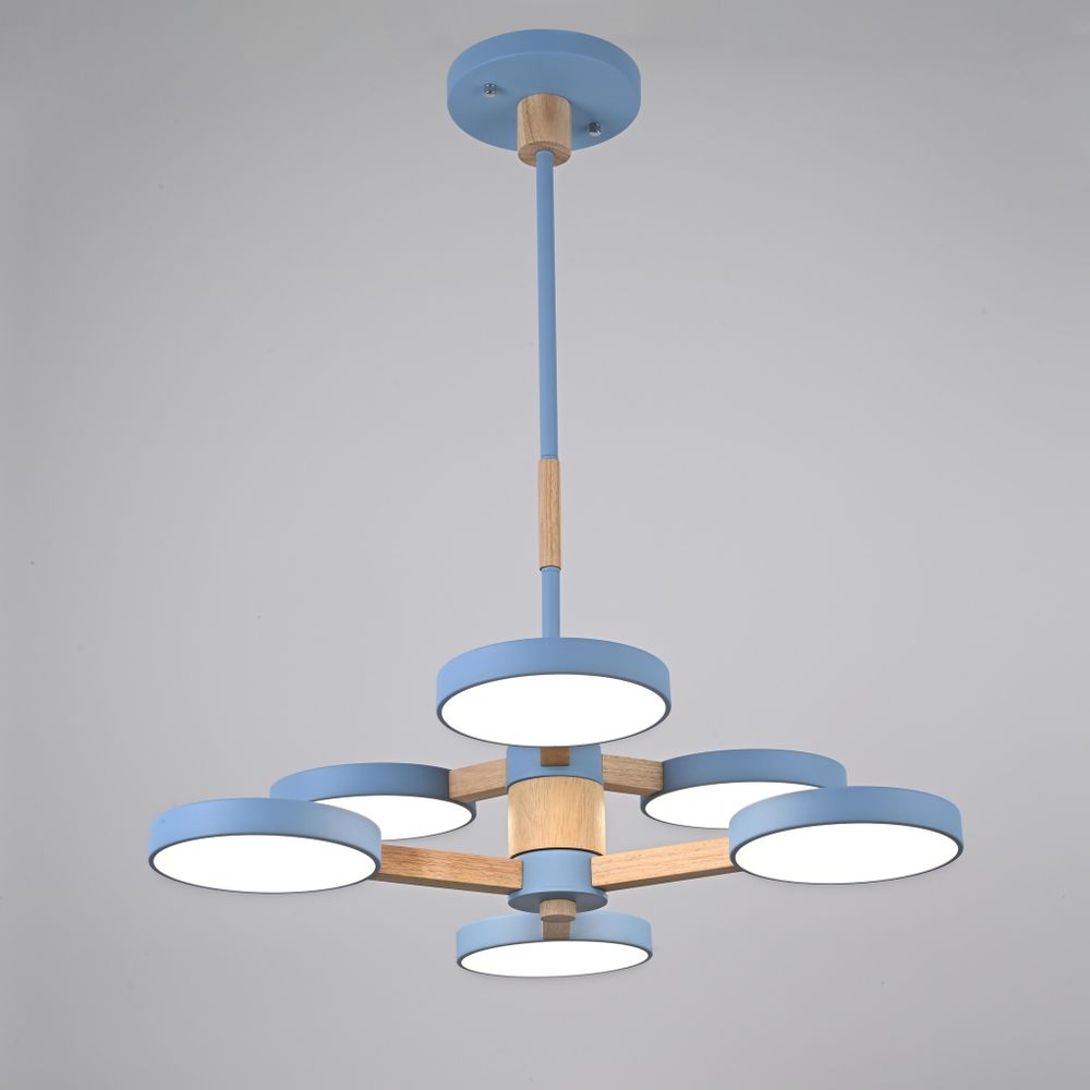 Люстра на штанге TURNA DBL L6 Blue