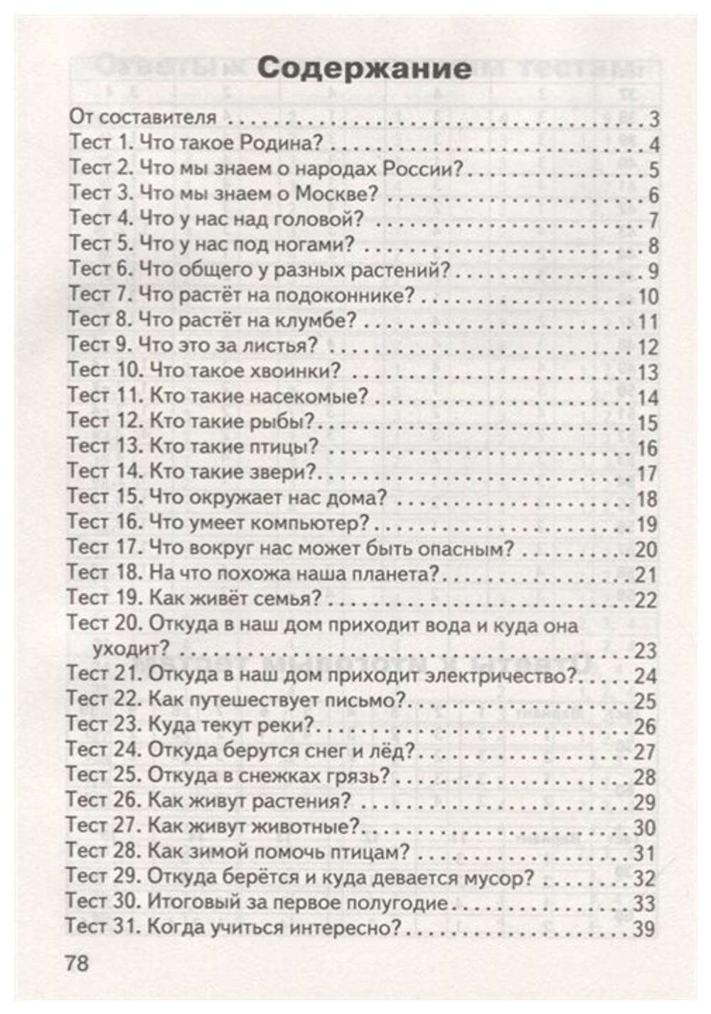 Контрольно измерительные материалы. Фгос. Окружающий мир 1 класс. Яценко И. Ф 3846563