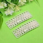 Зажимы для волос 2шт «KRASA - Aks», цепочка, прямоугольник, цвет белый, 8*2,5см