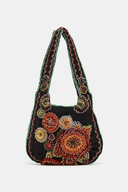 ZARA СУМКА НА ПЛЕЧО С ВЫШИВКОЙ, РАЗНОЦВЕТНЫЙ